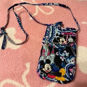 Vera Bradley Carson Cellphone Crossbody Bag with Mickey Mouse Design